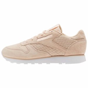 Reebok Classic Leather Woven EMB Turnschuhe Damen - Rosa/Weiß - DE 361-FBI